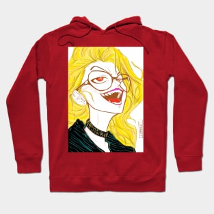 blonde vampire ecopop in artsy style of dark in city nights Hoodie